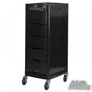 Фризьорска количка Gabbiano FT65 - A - 40 х 30 х 91 см - черна