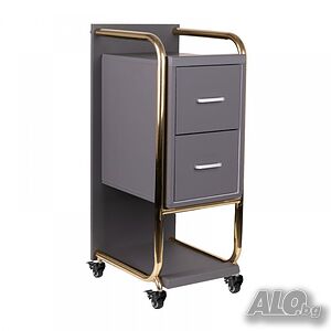 Фризьорска количка Gabbiano Solo Gold - сива 47 х 35 х 90 см