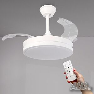 Таванен вентилатор с Led осветление Mmimotec Вентилатор за таван Полилей