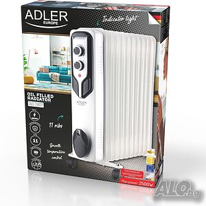 Радиатор Adler 2500W 11 ребра Маслен електрически отоплител печка