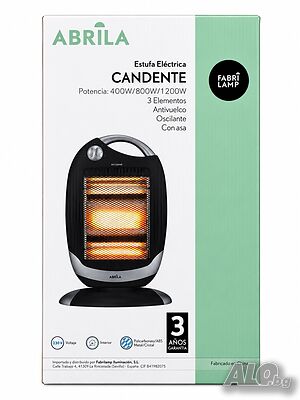 Кварцова печка Abrila 1200W Кварцов отоплител Електрическа кварцова печка нагревател