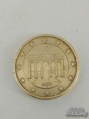 50 евроцента 2002 г. Германия, Бранденбургската врата