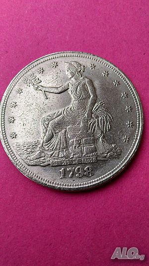 Реплика на сребърни US долари, от 1798 и 1870 г