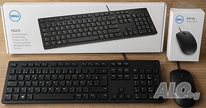 Dell KB216 + Dell MS116 - НОВИ, оригинално запечатани, USB клавиатура и мишка