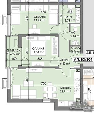 Тристаен 89,46 кв.м, ет. 4, Акт 14 | Central Residence II Тристаен апартамент 89 кв.м Тухла 2026 г. 4 етаж Непоследен | Апартаменти | Меден Рудник Бургас
