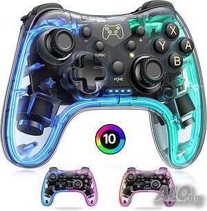 Безжичен геймпад Xtrike Me GP-52 с прозрачен корпус и RGB осветление