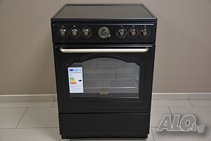 Черна готварска печка в ретро стил Gorenje GECS6B71CLB