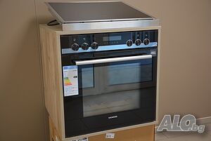 Комплект фурна с вагонно отваряне и индукционен плот Siemens HE578BBS1