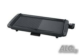 Скара Rosberg R51015H, 2000W, плоча с 2 зони на печене, Незалепващо покритие, Черен