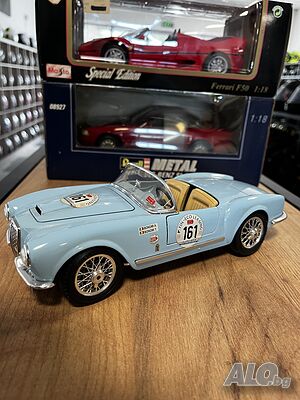 BBURAGO колекционерски модел Lancia Aurelia B24 Spider Mile Miglia 1:18 мащаб 54.76 лв. / 28 € | Антиквариат | Труд