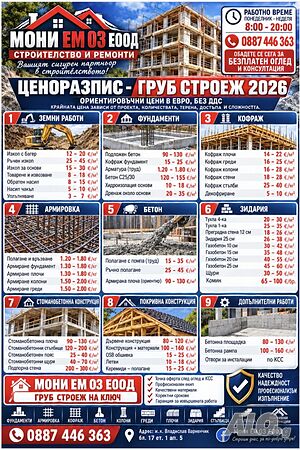 Подпорни стени Варна.