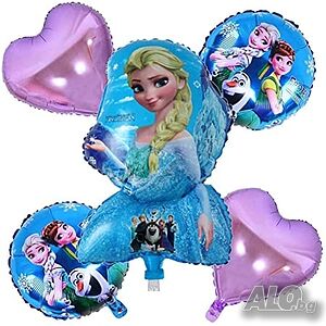 Парти сет фолиеви балони Фроузен Frozen 5 части