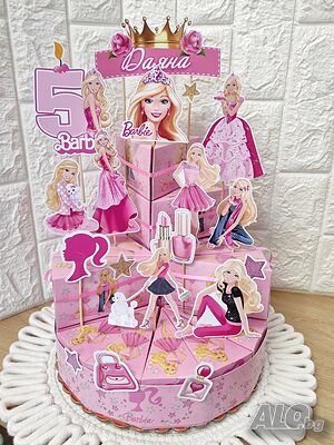 Картонена торта Хартиена торта Барби Barbie
