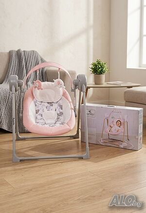 Електрическа люлка Lorelli - Twinkle Rhino, Pink
