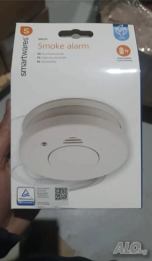 Оптичен детектор за дим Smartwares RM250, 10 години живот, 1 година батерия