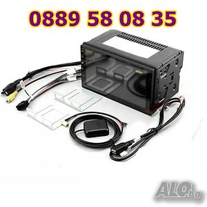 Мултимедия + камера 7” HD DVD/CD Touch Screen Bluetooth Mp5 USB LED LCD цветен дисплей