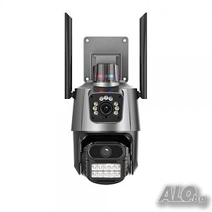 P-11 PTZ Двойна IP камера С ДВЕ АНТЕНИ цветно нощно виждане WIFI, ICSEE, ULTRA HD