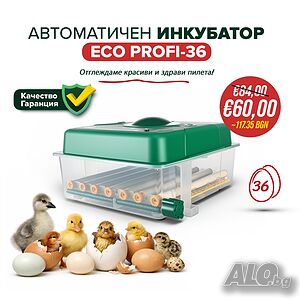 Автоматичен инкубатор, Люпилня ECO PROFI-36 яйца 220 V/12 V #53102