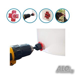 Нипелна поилка за Птици за монтаж на съд, комплект 5 броя DIY5D Безплатна доставка