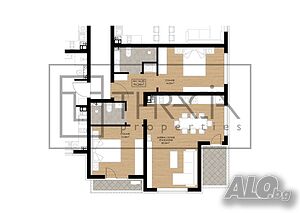 Тристаен апартамент 109 кв.м Тухла 2028 г. 1 етаж Първи жилищен