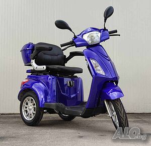 Луксозна едноместна електрическа триколка модел VISTA T408 в син цвят