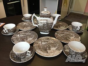 Английски порцеланов сервиз за чай 19 части