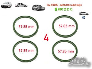4броя Уплътнител, въздуховод турбина за VW Bora, Caddy, Golf, Multivan, Passat, Polo, Sharan, Tiguan