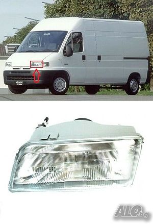 Фар за Fiat Ducato, Citroen Jumper, Peugeot Boxer, 1994- 2002, Шоф. или Пасаж. страна, Електрически