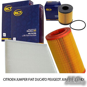 Комплект 3бр. Филтри за CITROEN JUMPER FIAT DUCATO PEUGEOT JUMPER 2.2 HDI D