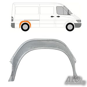 Вътрешен ремонтен панел на задното колело за Mercedes Sprinter, VW LT 1995 - 2006 год