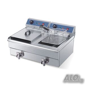 Двоен електрически фритюрник 2x10L - професионален 6 kW