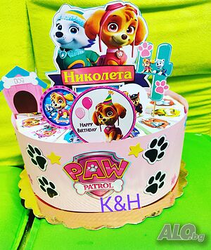 Картонена торта Хартиена торта Пес Патрул Paw Patrol