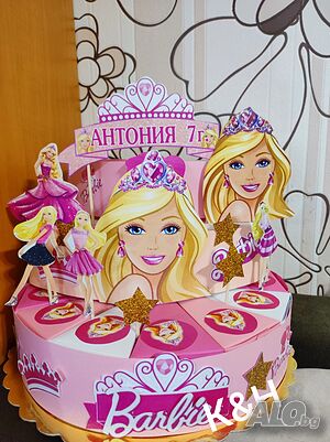 Картонена торта Барби