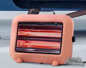 Кварцова печка, 800W, корал/ бял цвят
