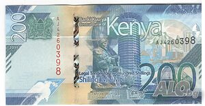 Kenya-200 Shillings-2019-P# 54a-Paper