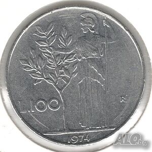 Italy-100 Lire-1974 R-KM# 96.1-large type