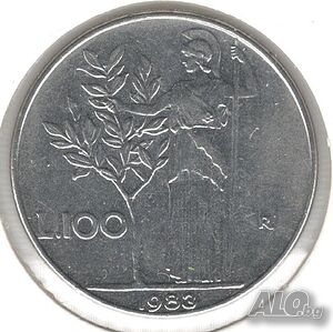 Italy-100 Lire-1983 R-KM# 96.1-large type