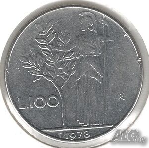 Italy-100 Lire-1978 R-KM# 96.1-large type