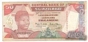 Eswatani-50 Emalangeni-2001-P# 31a-Mswati III-Paper