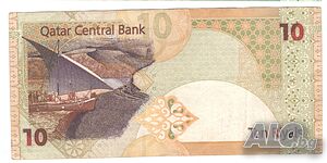 Qatar-10 Riyals-2003-P# 22a-Paper