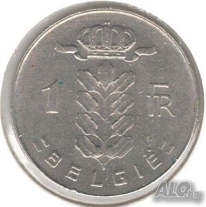Belgium-1 Franc-1974-KM# 143.1-Baudouin I, Dutch text