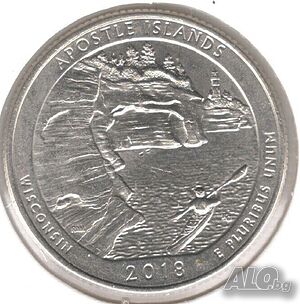 United States-¼ Dollar-2018 D-KM# 670-Apostle Islands