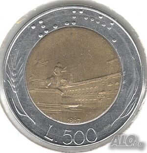 Italy-500 Lire-1987 R-KM# 111