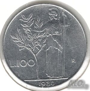 Italy-100 Lire-1980 R-KM# 96.1-large type