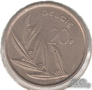 Belgium-20 Francs-1982-KM# 160-Baudouin I, Dutch text