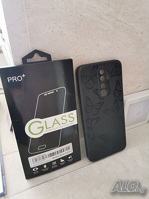 Силиконов гръб и стъклен протектор за XIAOMI Redmi Note 8 Pro