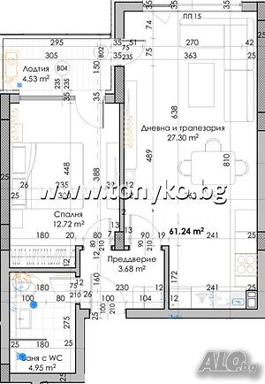 ПРОДАВА 2-стаен, 76.4 кв.м., р-н Южен, 76 400 €