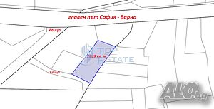 Парцел в регулация за промишлено строителство до главен път София - Варна