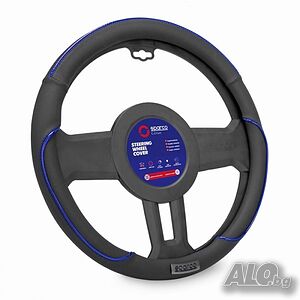 Калъф за волан SPARCO - SPS135BL Черен с червен/син шев