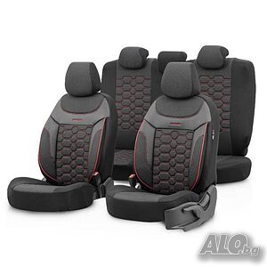 Тапицерия за седалки Otom Carbon CRB3402 (черночервено)